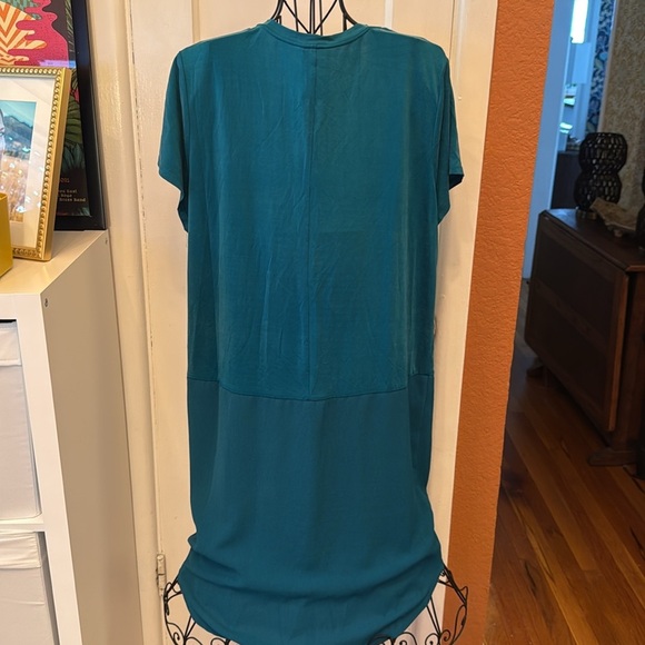 Dolan Teal Short Sleeve Dress-Sz L - Picture 7 of 7